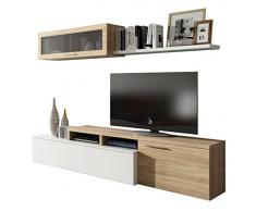 Dmora Mobile Soggiorno Parete attrezzata Porta TV, Rovere, 200 x 44 x 41 cm