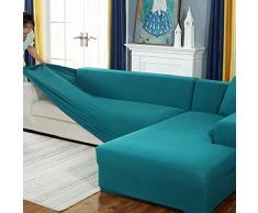 BOLUXIU Copridivano, copridivano retrattile stretch angolare 1/2/3/4 sedile copridivano stretch retrattile (sono necessari 2 divani angolari a forma di L)