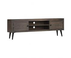 vidaXL Legno Massello di Mango Mobile Porta TV Credenza Tavolino Base Supporto
