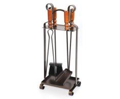 SET CAMINO FERRO BATTUTO MOD CORTINA PZ 2