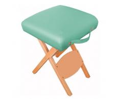 Harima - Hades Verde Leggero professionale pieghevole di massaggio in legno Sgabello sedia stallo per Trasporto Tatoo Massaggi Terapia Terme Estetista Imbottitura Panca Fisioterapia Pieghevole Estetica Custodia Ceretta Cerette