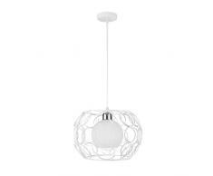 SODIAL Bianco Vintage industriale Lampada da soffitto vintage lampadario di Cafe Bar Restaurant illumina semplici creativo Lampade Nordic sala da pranzo camera da letto luci Bar Lampadari
