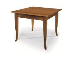 TAVOLO QUADRATO FISSO 80X80 LEGNO COL NOCE ARTE POVERA SUPER PREZZO