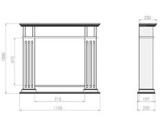 Caminetto De Luxe a bio etanolo Sined Fire modello IMPORTAL 1 biocamino da parete bianco con vetro temperato protettivo da 4 mm