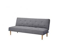 Marchio Amazon - Movian Scutari - Divano letto a 3 posti, 182 x 83 x 81 cm, grigio scuro