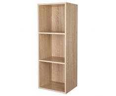 Homfa Libreria Mobile per Archiviazione con Mensola in Legno, Scaffale Cubo per Libri (Bianco, 80 × 30 × 30 cm)