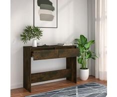 Lechnical Tavolo Tavolo Consolle Tavolo Consolle Consolle Ingresso Moderno Tavolino Ingresso Tavolo Consolle Rovere Fumo 100x35x76,5 cm in Truciolato
