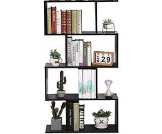 Libreria Scaffale Wenge Ufficio Moderna Contemporanea Bifacciale Divisorio Legno Casa Giorno 70x23.5x127.5 Autoportante Mensole Scaffali Cubi Muro Libreria a parete Scaffali legno parete marrone scuro