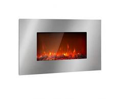 Klarstein Camino Elettrico, Caminetto Elettrico 2000 W, Camino Finto a Riscaldamento Elettrico a Basso Consumo, Fuoco Finto LED, Spazio per Legna, Termocamino con Telecomando, Termostato e Timer