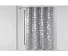 Tenda con occhielli, 135 x 240 cm, oscurante, stampata, colore: Grigio/Argento
