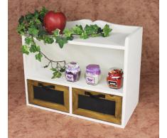 Scaffale a parete Comodino 12014 Scaffale 37cm Vintage Shabby stile country Scaffale da cucina bianco