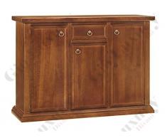 Credenza, stile classico, in legno massello e mdf con rifinitura in noce lucido - Mis. 120 x 40 x 88