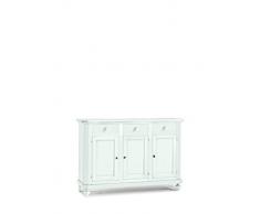 Lo Scrigno Arredamenti, Credenza 3 porte 3 cassetti Classica laccata bianca W1506/L