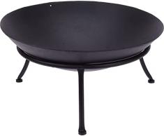 ENORME BRACIERE Cestino per il Fuoco braciere da Terrazzo Acciaio Nero NUOVO Elegante (47 cm)