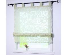 Joyswahl, tenda a rullo “Jessica” con passanti, tessuto devoré, poliestere, viscosa., verde, BxH 80x140cm