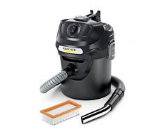 Kärcher AD 2 Aspiracenere - Capacità vano raccolta: 14 l, Potenza daspirazione: 150 Air Watt, 600 W - Incl. tubo dAspirazione 1.2 m, filtro plissettato, cavo elettrico 4 m