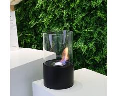 JSMY Camino Nero da Tavolo Braciere da Tavolo camino bioetanolo da parete da giardino per bioetanolo Vaso da Tavolo per Tavolo Giardino Domestico Balcone Soggiorno Regali