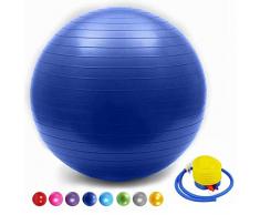 SONGHUI Ball Chair, Yoga Pilates Balance Ball con Pompa Palla da Gravidanza Il Parto Ginnastica maternità Travaglio e Yoga-profondo blu,35cm