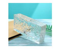 Vetrocementon Parete Divisoria in Mattoni di Vetro, Blocco di Vetro Trasparente, Schermo Insonorizzato per Soggiorno/Bagno/Ufficio (Color : Clear, Size : 1m2-50pcs)