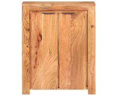 vidaXL Credenza Arredamento Dispensa Armadietto Scaffale Cucina Madia Buffet Mobiletto Arredo Vetrinetta Scaffalatura Legno Massello di Acacia