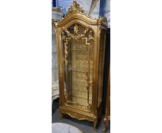 Casa Padrino vetrina barocco oro - Armadio barocco fatta a mano con porta in vetro - Mobili da soggiorno barocchi - Nobile e Magnifico