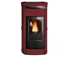 EDIL camino e805170 Kira H Acqua fuehrender stufa pellet ceramica bordeaux 22