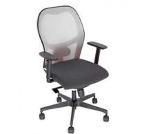 POLTRONA SEMIDIREZIONALE Hubble Pro GRIGIO/NERO c/bracc. Unisit