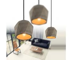 EYLM Retro Plafoniera Illuminazione a sospensione industriale in metallo Loft paralume Ombra Paralumi vintage a sospensione E27 G45 Base LED Light Fixture per Coffee Bar Cucina