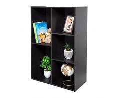 Iris Ohyama, Scaffale in legno/Cubo dellarmadio/Libreria/Armadio/Armadio aperto, Modulare,Design, Ufficio, Casa - Basic Storage Shelf - CX-23C - Quercia nera