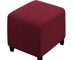 Fodera per Pouf Coprisgabello Quadrato Elasticizzato Jacquard Copri Poggiapiedi Quadrato Pieghevole Copertura DellOttomano con Fondo Elastico Sofa Protettore ( Color : #7 , Size : 40x40cm/16x16in )