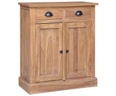 Goliraya Credenza Vintage Rustica in Legno Massello di Mango,Mobile Porta TV in Legno Massello,Consolle TV,Mobile TV Vintage,Credenza Rustica,Credenza da Slotto Vintage 100x35x60 cm