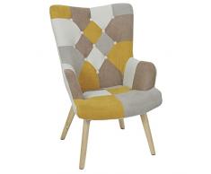 Toilinux.com Poltrona Helsinki Patchwork - Giallo