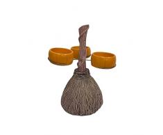 Nuova zucca di Halloween Snack Bowl decorazione resina artigianato scopa secchio ornamento decorazione scopa partito mensola caramelle servire ciotole su servire buffet, decorazioni per feste ciotola,