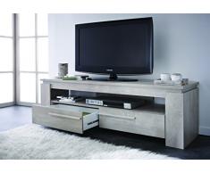 Demeyere 230345 Ségur - Mobile per TV, in MDF, 140 x 42 x 47 cm, colore: quercia champagne