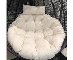 BLSTY Allaperto Poltrona Pensile Cuscino de Sedile, Lavabile Cesto Appeso Cuscini Schiena per Interno ed Esterno Hanging Egg Chair Amaca Cuscino Sedia-105x105cm(41x41pollice)-A