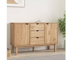 Festnight Credenza, Madia Cucina, Credenza Soggiorno Moderno, Mobile Cucina, Credenza Cucina, Madia 113,5x43x73 cm in Legno Massello di Pino