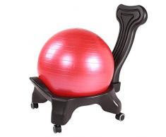 Madeinely Sedia ergonomica per scrivania con Supporto lombar Classic Balance Ball Chair - Stabilità per Esercizi Yoga Ball Premium Ergonomic Chair per casa e scrivania con Pompa ad Aria