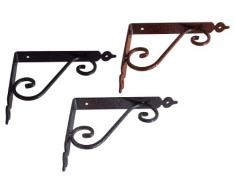 Mensola in Ferro Battuto mis. 14 cm Portata 20 Kg colore Argento Antico