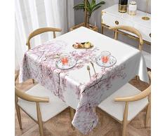 PartyUnix Tovaglia rotonda con albero di ciliegio, 160 x 160 cm, perfetta per tavoli da buffet, feste a prezzi accessibili