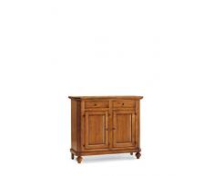 Lo Scrigno Arredamenti, Credenza 2 porte 2 cassetti Classica tinta noce W511/N