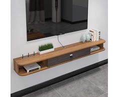Mensola Mensola TV a Parete Moderna a 2 Livelli Porta TV TV Mobile Console multimediale Cabina da Parete Componente Scaffale for TV Pensile con Contenitore for Xbox One / PS4 / Box Via Cavo/Lettori