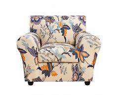 JUNZHE Fodere per divani Stampati,Fodere per mobili per divani per Animali Domestici Lavabili a Fiori per Soggiorno,Fodere per Elastiche con Fodere per Cuscini individuali (Printed 16,1 Posto)