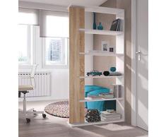 KIT LIBRERIA ALIDA CM.90X25X180H PARETE ATTREZZATA SCAFFALE