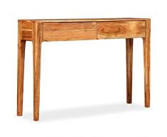 vidaXL Tavolo Consolle 118x30x80 cm Tavolino Servizio Buffet Tavolino Basso Tavolino Laterale Salotto Ingresso Arredo Arredamento Legno Massello