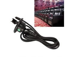 Interruttore Reclinabile, Controller Poltrona Elevabile 12‑32V Controller Reclinabile Elettrico a Pulsante Rotondo Grande con Cavo a 4 Fili Comando Manuale Cablato per Divano Letto Elettrico Applianc