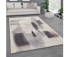 Tappeto da Soggiorno Moderno a Pelo Corto in Colori Pastello, Motivo Vintage Motivo Galassia, Dimensione:240x340 cm, Colore:Beige