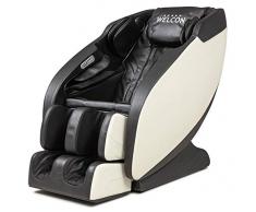 Poltrona massaggiante WELCON Prestige II – Poltrona massaggiante 3D a 5 stelle per casa con Zero Gravity, funzione di calore e 6 programmi automatici