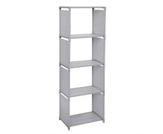 SONGMICS LSN14G-Scaffale a 4 Scomparti, 147 x 50 x 30 cm, per Cucina, corridoio, Cantina o Studio, Grigio, 50 x 30 x 147 cm