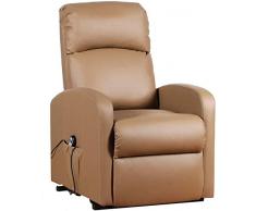 Cribel Relax Spike Poltrona, Movimento Elettrico con Funzione Alzapersona Recrinabile Massaggio, Telecomando Incluso, Tortora, 65 x 91 x 101 cm