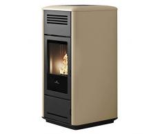 Edilkamin 809200 Milla H 12 Stufa a pellet in ceramica pergamena A++